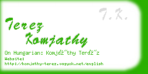 terez komjathy business card